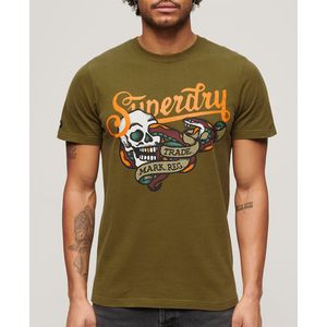 Superdry Tattoo Script Short Sleeve T-shirt Groen S Man