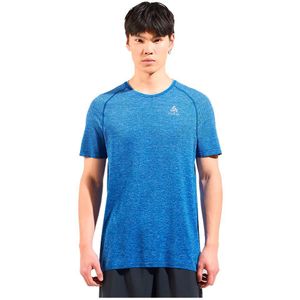 Odlo Crew Essential Seamless Short Sleeve T-shirt Blauw S Man