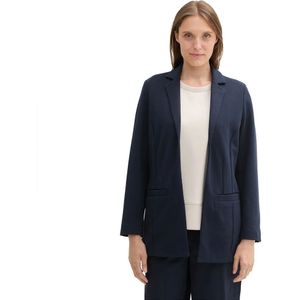 Blazer - Effen - Katoen - Lange Mouw - Normale Pasvorm