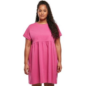 Urban Classics Organic Empire Valance Short Sleeve Dress Roze L Vrouw