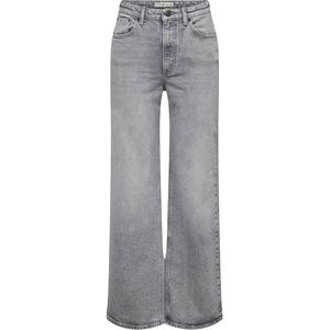 Only Juicy Wide Leg Fit Rea707 High Waist Jeans Grijs 27 / 34 Vrouw