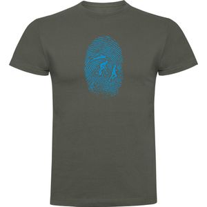 Kruskis Triathlon Fingerprint Short Sleeve T-shirt Groen 2XL Man