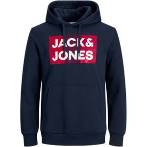 Jack & Jones Large Size Corp Logo Hoodie Blauw 6XL Man