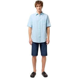 Wrangler 112352188 1 Pkt Short Sleeve Shirt Blauw M Man