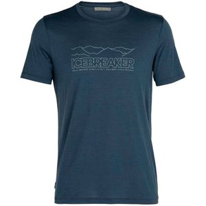 Icebreaker Tech Lite Story Merino Short Sleeve T-shirt Blauw S Man