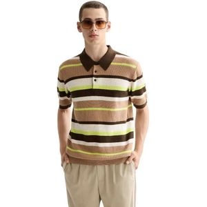 Scotch & Soda Striped Regular Fit Korte Mouw Poloshirt
