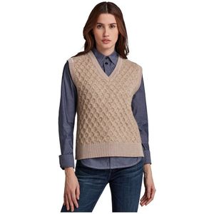 G-star Cable Spencer Sweater Beige L Vrouw
