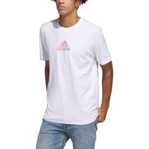 Adidas Power Logo Short Sleeve T-shirt Wit L Man