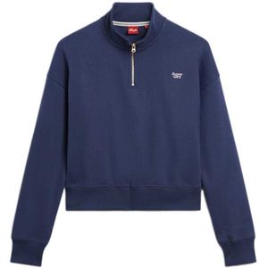 Superdry Essential Half Zip Sweatshirt Blauw XS Vrouw