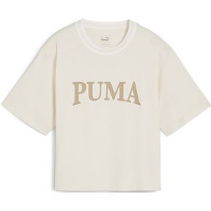 Puma Squad Graphic Short Sleeve T-shirt Beige L Vrouw