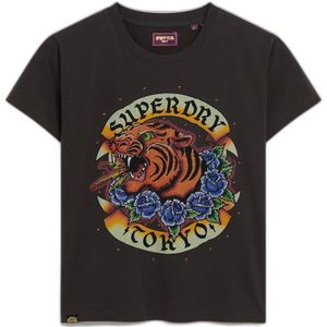 Superdry Tattoo Rhinestone Fitted T-shirt Met Korte Mouwen