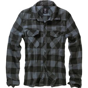 Brandit Check Long Sleeve Shirt Zwart,Grijs XL Man