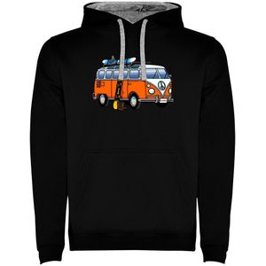 Kruskis Hippie Van Snowboard Two-colour Hoodie Zwart L Man