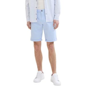 Tom Tailor Regular Washed Chino Shorts Blauw 33 Man