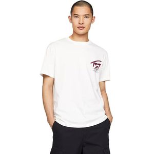 Tommy Jeans Reg 3d Street Signtr Ext Short Sleeve T-shirt Wit 2XL Man