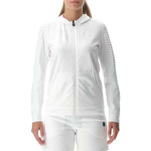 Vest UYN Women Run Fit OW Hooded Full Zip Lucent White