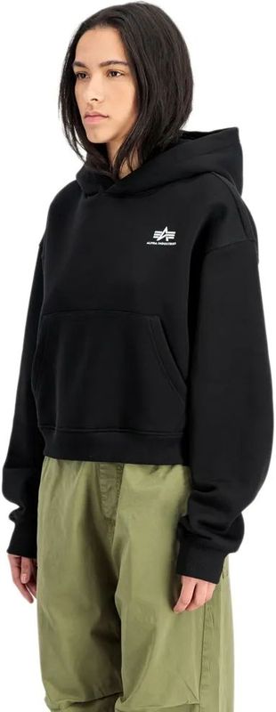 Alpha Industries - Basic Hoodie SL Wmn - Hoodie - Loose Fit - Zwart