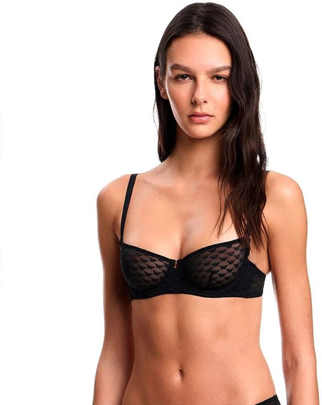 Emporio Armani - All Over Eagle - Balconette Bh - Unpadded