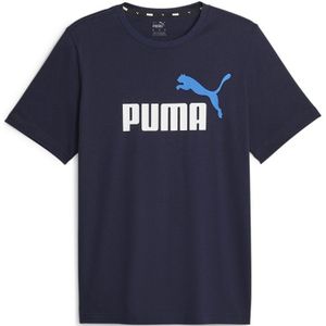 Puma Ess+ 2 Col Logo Short Sleeve T-shirt Blauw S Man