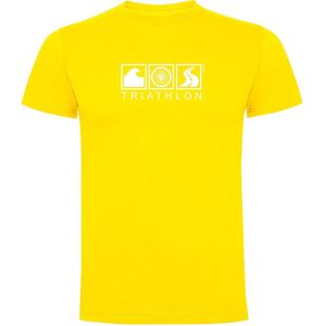 Kruskis Triathlon Short Sleeve T-shirt Geel 2XL Man