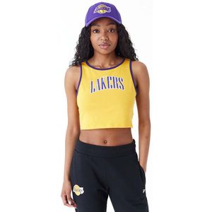 New Era Nba Team Wrdmrk Los Angeles Lakers Sleeveless T-shirt Geel XL Vrouw