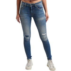 Superdry Vintage Mid Rise Skinny Jeans Blauw 28 / 32 Vrouw