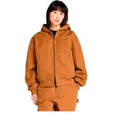 Timberlandunisex. TB0A6HNY0011 Zwart gewassen canvas bomberjack met capuchon (L), Casual, Katoen