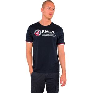 Alpha Industries Nasa Retro Short Sleeve T-shirt Blauw S Man