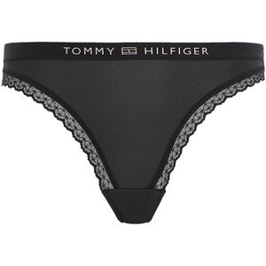Tommy Hilfiger Tonal Logo Lace Bikini Panties Zwart XS Vrouw
