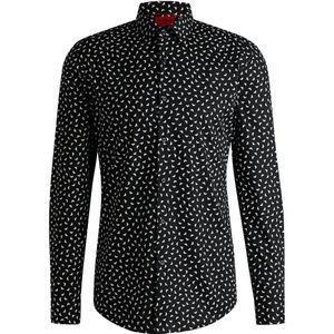 HUGO - Kenno - Overhemd - Blauw - Katoen