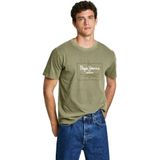 Pepe Jeans - PM509650 Simon - T-shirt - Groen - Katoen - Korte Mouwen