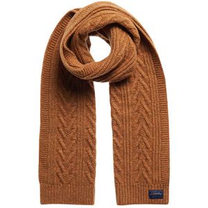 Superdry Cable Lux Scarf Bruin  Man