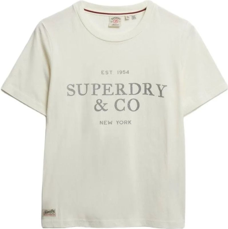 Superdry - Luxe Casual Relaxed T-shirt - Katoen - Korte Mouwen