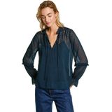 Pepe Jeans - Odette - Damesblouse - Elegant - V-hals - Lange Mouwen