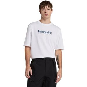 Timberlandvoor mannen. TB0A5SFX1001 UV T-shirt wit (L), Casual, Katoen, Korte mouwen