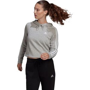 Adidas - Essentials 3 Stripes - Cropped Hoodie