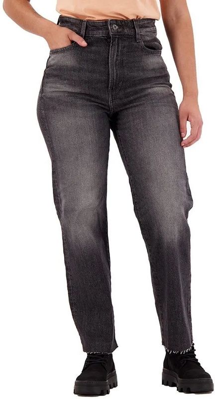 G-star Tedie Ultra-high Waist Straight Ripped Edge Ankle Spijkerbroek