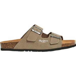 Pepe Jeansvoor mannen. PMS90112 Beige Bio Leren Sandalen (40), Leer, Plat, Geen, Casual