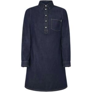 Pepe Jeansvoor vrouwen. PL953628BC3 Normale jurk (M), Casual, Katoen, Lange mouwen, Marineblauw