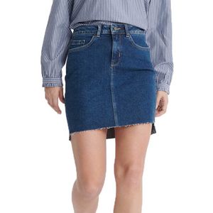 Superdry Denim Mini Skirt Blauw 26 Vrouw