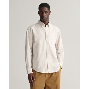 Gant Rel Archive Oxford Stripe Long Sleeve Shirt Beige S Man
