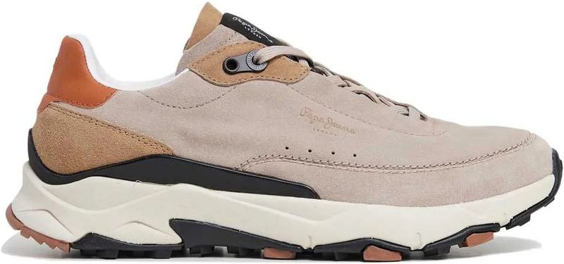 Pepe Jeans - PMS60022 James Treck - Leren Sportschoenen - Beige - Plat - Veters