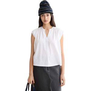 Scotch & Soda Drapey V Blouse Met Korte Mouwen