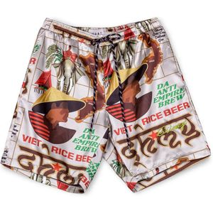 Grimey Viet Cong Beer Satin Korte Broek