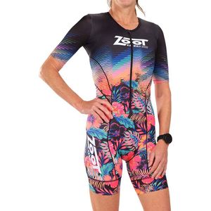 Zoot Ltd Tri Aero Fz Short Sleeve Trisuit Veelkleurig XL Vrouw