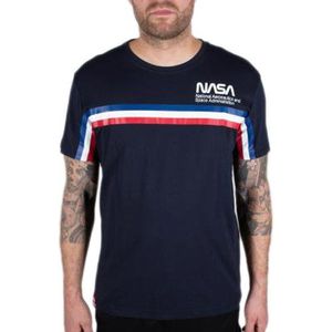 Alpha Industries Nasa Iss Short Sleeve T-shirt Blauw L Man
