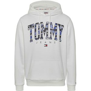 Tommy Jeans Regular Camo New Varsity Hoodie Wit M Man