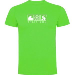 Kruskis Triathlon Short Sleeve T-shirt Groen 2XL Man