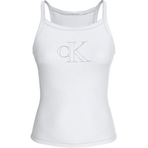 Calvin Klein Jeans Outlined Strappy Sleeveless T-shirt Wit S Vrouw