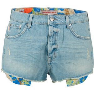 Superdry Vintage High Rise Denim Shorts Blauw 30 Vrouw